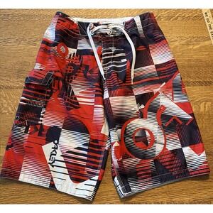 Oakley Board Shorts Mens 32 Abstract Mirror Geometric Cargo‎ Pocket